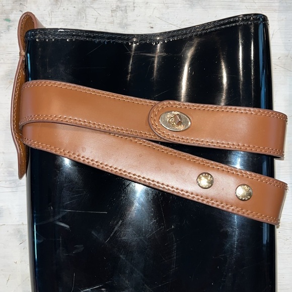 Coach Talia Rainboot in black & brown | size 11 - Picture 3 of 8